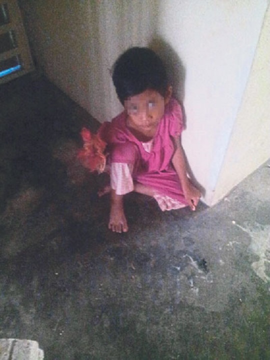 An undated picture of the girl found starved at a flat in Tasek Gelugor, January 18, 2015. — file pic