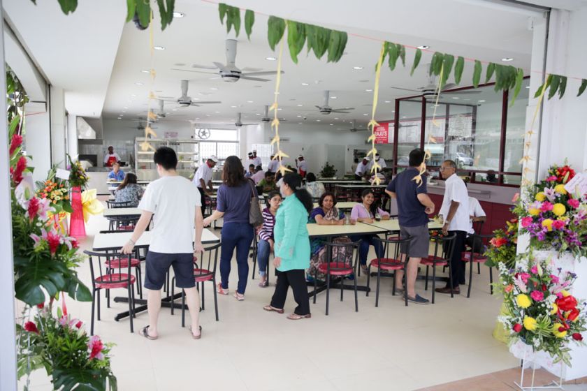 There is a spacious dining area with an airy feel at Raju's new outlet. 
