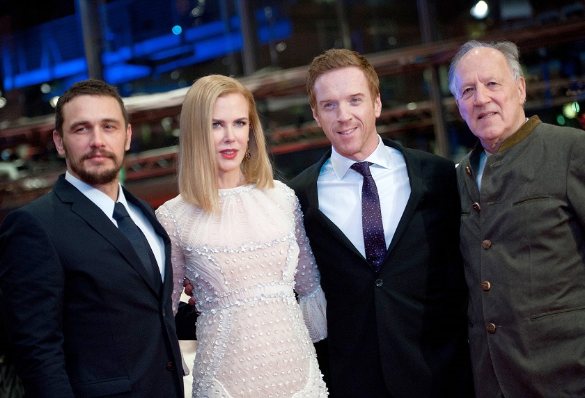 (From left) Actors James Franco, Nicole Kidman, Damian Lewis and director Werner Herzog arrive on the red carpet for the screening of the movie 'Queen of the Desert' at the 65th Berlinale International Film Festival, in Berlin February 6, 2015. u00e2u20acu201d Reuter