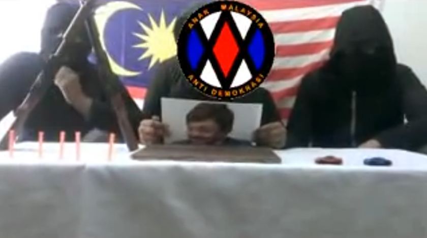 Three masked individuals speaking under the banner of Anak Malaysia Anti Demokrasi claimed in a one-minute and 27 second video clip posted on Facebook yesterday that they intend to assassinate Khalid by blowing up his car.