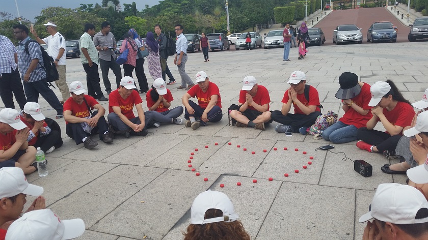 Families of Chinese passengers aboard missing Malaysia Airlines flight MH370 mourn the loss of their loved ones at a gathering in Putrajaya, February 18, 2015. u00e2u20acu201d Picture by Tzu Ging Yap