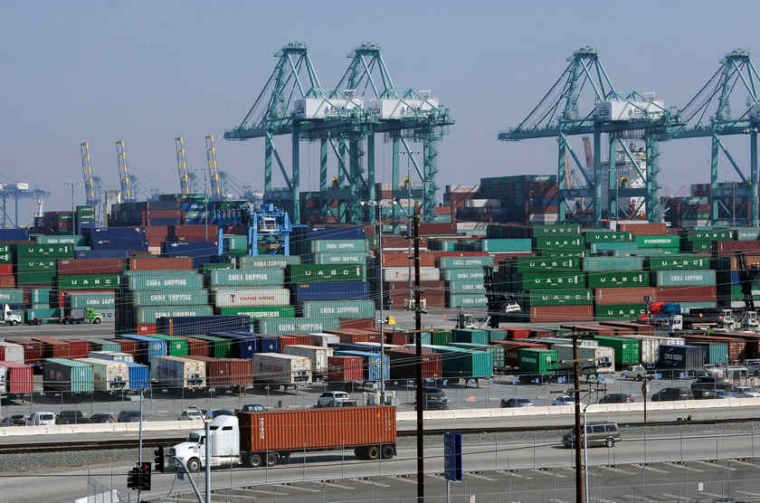 Cargo containers sit idle at the Port of Los Angeles February 18, 2015. u00e2u20acu201d Reuters pic