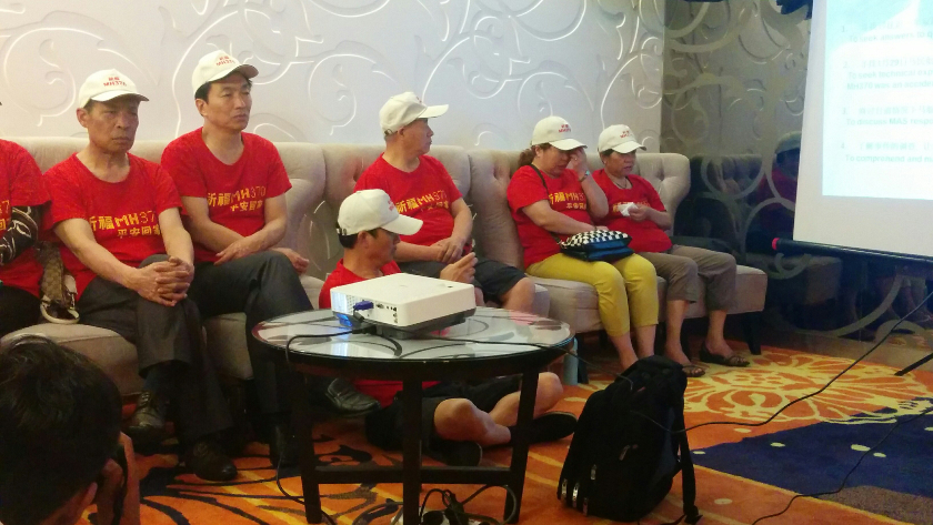 Chinese families of passengers aboard the missing MH370 gather at the press conference in Kuala Lumpur to express their frustrations over the slow progress of the search, February 20, 2015. u00e2u20acu201d  Picture by Mayuri Mei Lin