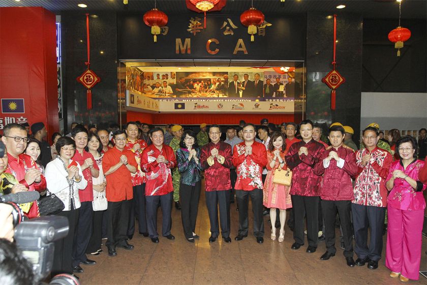 MCA President Datuk Seri Dr Liow Tiong Lai (centre) is seen at the 2015 Chinese New Year open house at Wisma MCA in Kuala Lumpur, February 19, 2015. u00e2u20acu2022 Picture by Yusof Mat Isa