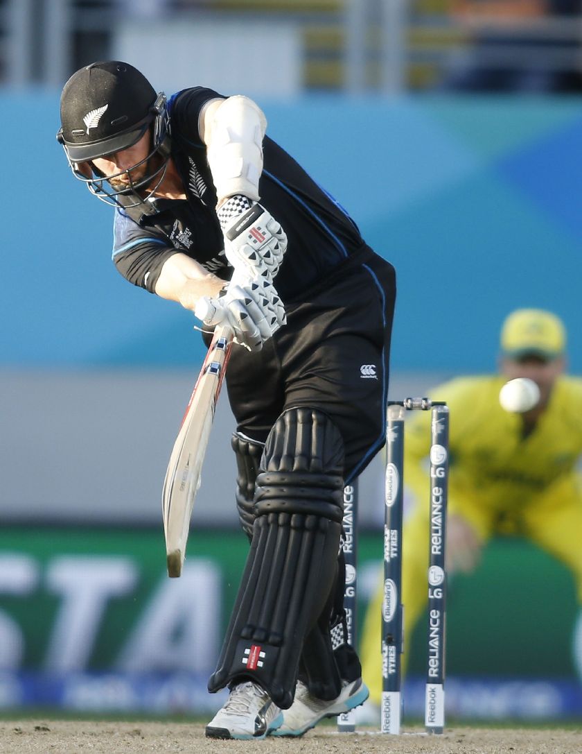 Kane Williamson on his way to finishing on 45 not out.