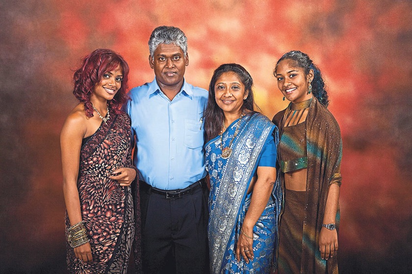 (From left) Grace, Nathan, Anne and Azelia in happier times.n