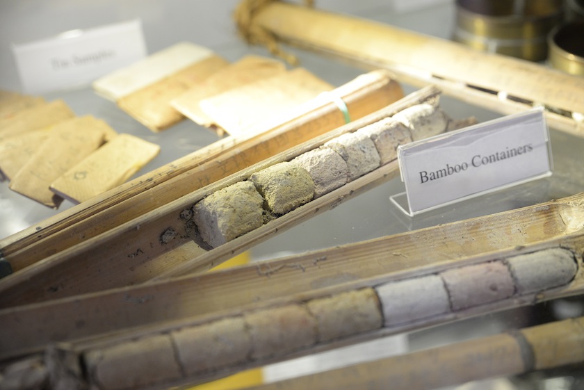 Samples of tin mining equipments on display at Han Chin Pet Soo.