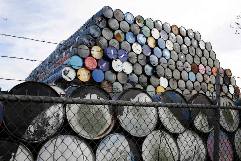 Oil barrels are stacked at a storage facility in Seattle, Washington February 12, 2015 u00e2u20acu201d Reuters pic