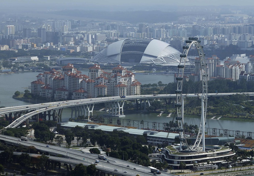 A general view of the National Stadium (top centre) in the skyline of Singapore February 10, 2015. u00e2u20acu201d Reuters pic