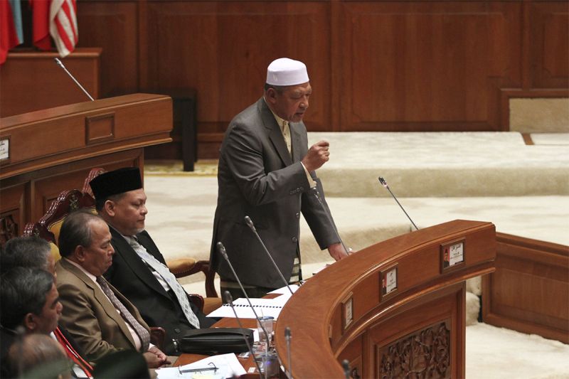 Kelantan Mentri Besar, Datuk Ahmad Yakob speaks during the Kelantan State Assembly at the Kompleks Darul Naim in Kelantan, March 19, 2015. u00e2u20acu2022 Picture by Yusof Mat Isa