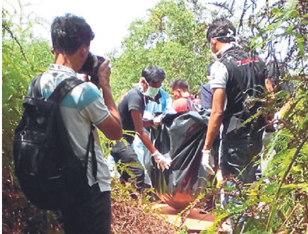 Police found an unidentified body of a foreigner in a secondary jungle in Nibong Tebal on Monday. u00e2u20acu201d Picture by Malay Mail