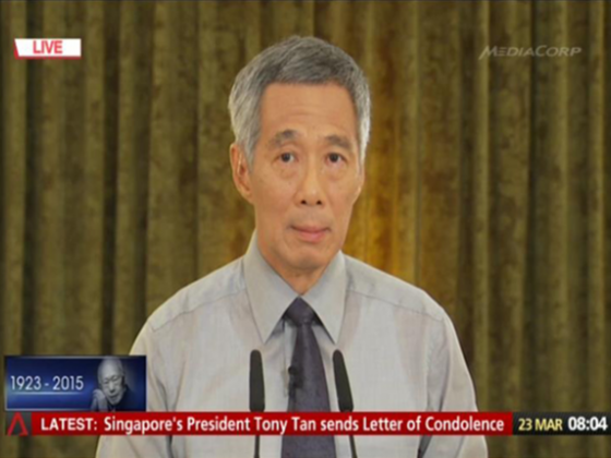 Prime Minister Lee Hsien Loong addresses the nation following the passing of his father, former Minister Mentor Lee Kuan Yew. u00e2u20acu201d TODAY pic