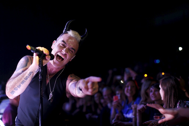 British singer Robbie Williams performs at the Zenith concert hall in Paris, March 31, 2015. u00e2u20acu201d Reuters pic