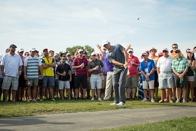 Rory McIlroy hits from near the cart path on the 16th during the third round of the Arnold Palmer Invitational presented by MasterCard at Bay Hill Club & Lodge in Florida, March 22, 2015. u00e2u20acu201d Reuters pic