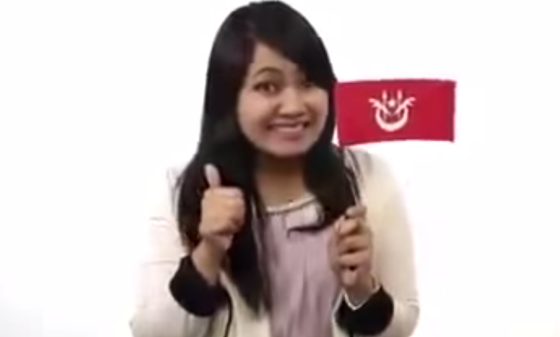 A screenshot of Aisyah Tajuddin in the u00e2u20acu02dcHudud Isi Periuk Nasi? [Kupas]u00e2u20acu2122 video posted on YouTube. 