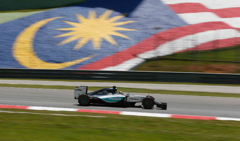 Mercedesu00e2u20acu2122 Lewis Hamilton in pictured in action during practice at the F1 Malaysian Grand Prix at the Sepang International Circuit, Kuala Lumpur, March 27, 2015. u00e2u20acu201d Reuters pic