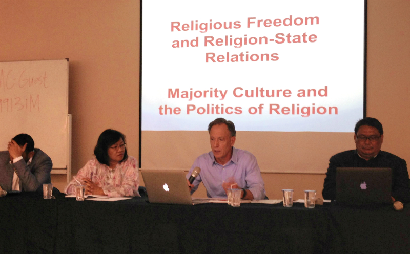Speakers at  u00e2u20acu02dcThe Future of Religious Freedomu00e2u20acu2122 discussion at the Chulan Tower, Kuala Lumpur, March 22, 2015, included (from left) Dipendra Harshad Rai, Maria Chin Abdullah, Prof. Jeffrey Kinney and Dr Ahmad Farouk Musa. u00e2u20acu201d Picture by Melissa Chi