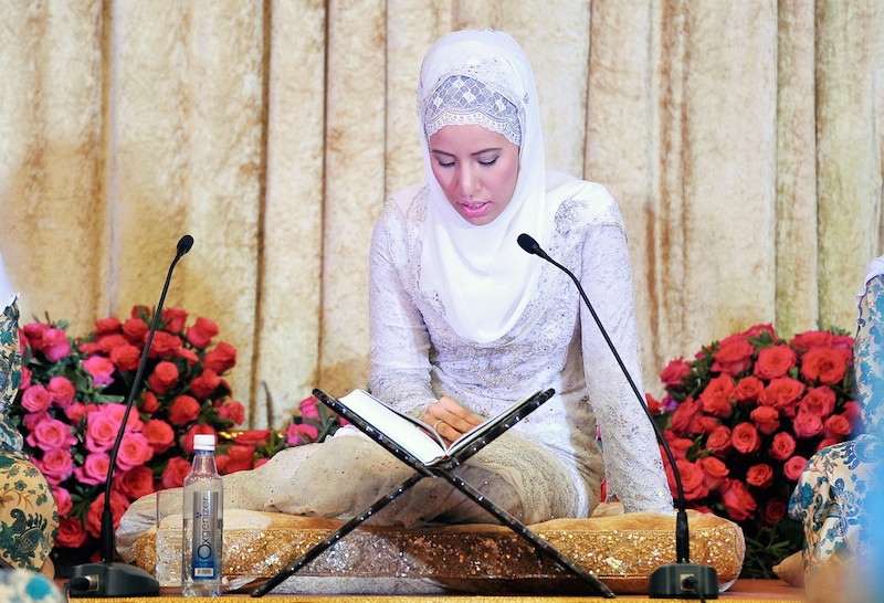 The prime ministeru00e2u20acu2122s daughter Nooryana Najwa during the Khatam Al-Quran at Seri Perdana in Putrajaya March 19, 2015. u00e2u20acu201d Bernama pic