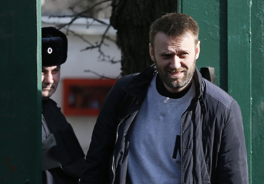 Alexei Navalny, a Russian opposition leader, walks out of a detention centre in Moscow March 6, 2015. u00e2u20acu201d Reuters pic