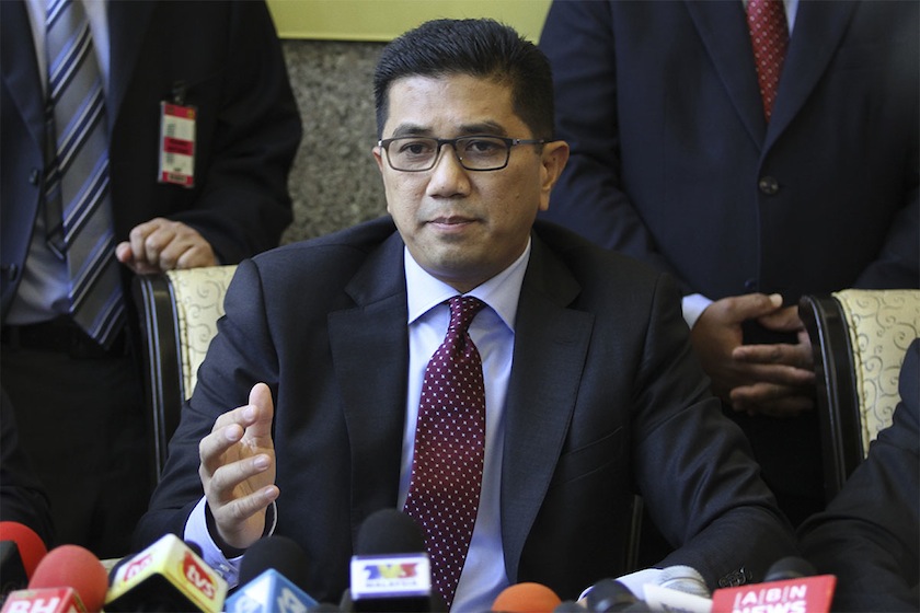 Selangor Mentri Besar Azmin Ali speaks to reporters during a press conference at Parliament in Kuala Lumpur March 10, 2015. u00e2u20acu201d Picture by Yusof Mat Isan