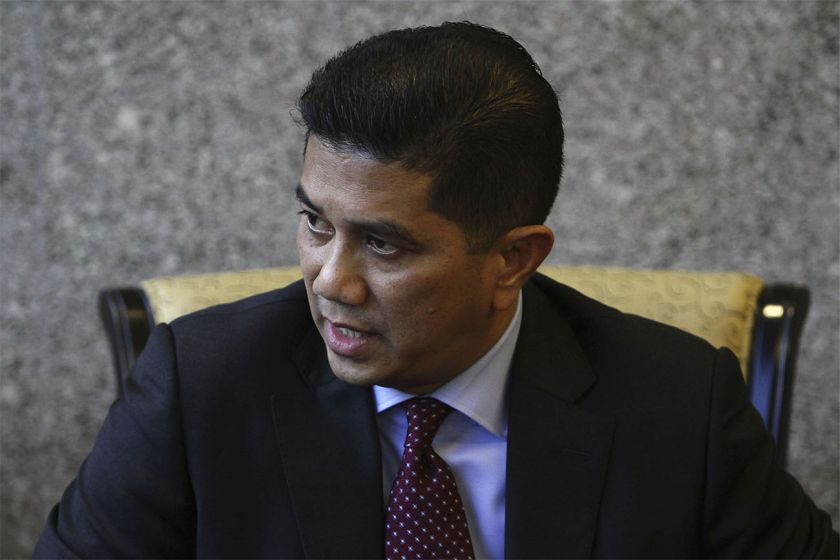 Selangor Mentri Besar Azmin Ali speaks to reporters during a press conference at Parliament in Kuala Lumpur March 10, 2015. u00e2u20acu201d Picture by Yusof Mat Isan