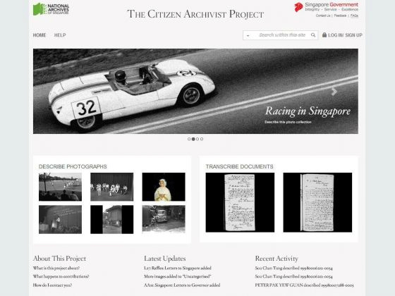 Citizen Archivist Portal Homepage. u00e2u20acu201d National Archives of Singapore/TODAY pic