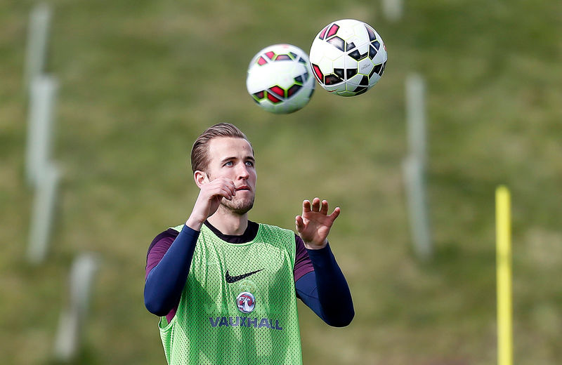 England's Harry Kane during training at Burton Upon Trent, March 24, 2015. u00e2u20acu201d Reuters pic