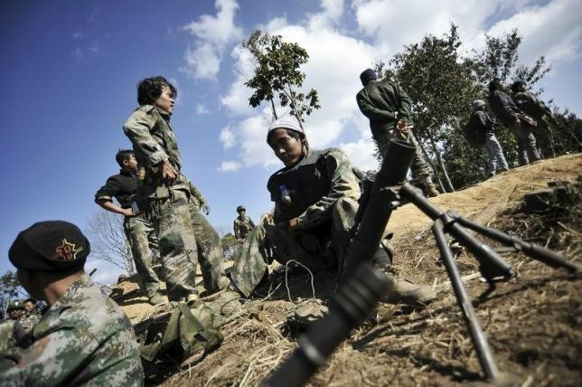 File picture shows soldiers of Kachin Independence Army (KIA) manning their position at the frontline near Mai Ja Yang in Kachin state, Myanmar. u00e2u20acu201d Reuters pic