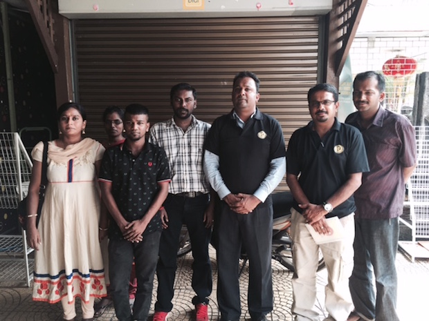 (From left) The organisers of Kita Lawan Kita Bangkit Shankari, Puganesh, Dinesh, Kavin, K. Gunasekaran, Chandran Ramasamy and Logeswaran during the press conference in Kuala Lumpur March 19, 2015. u00e2u20acu201d Picture by Shaun Tan