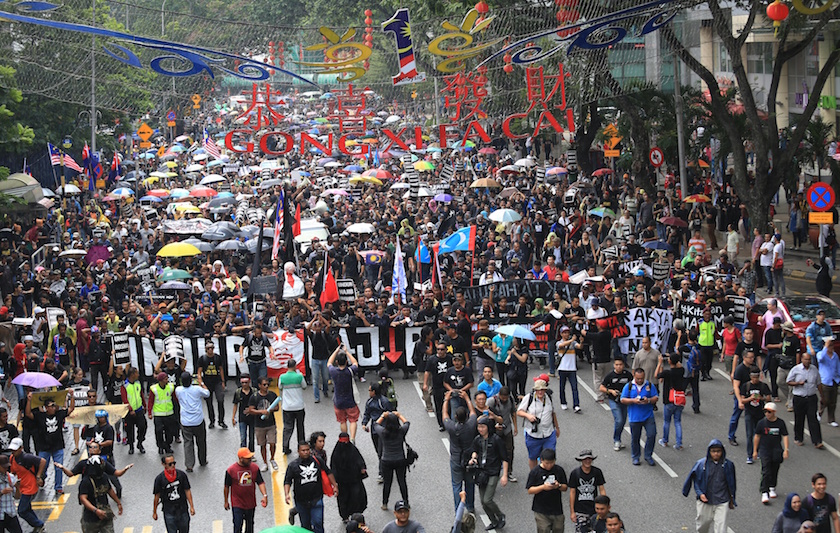 Thousands march during the #KitaLawan rally in Kuala Lumpur March 7, 2015. u00e2u20acu201d Picture by Saw Siow Feng