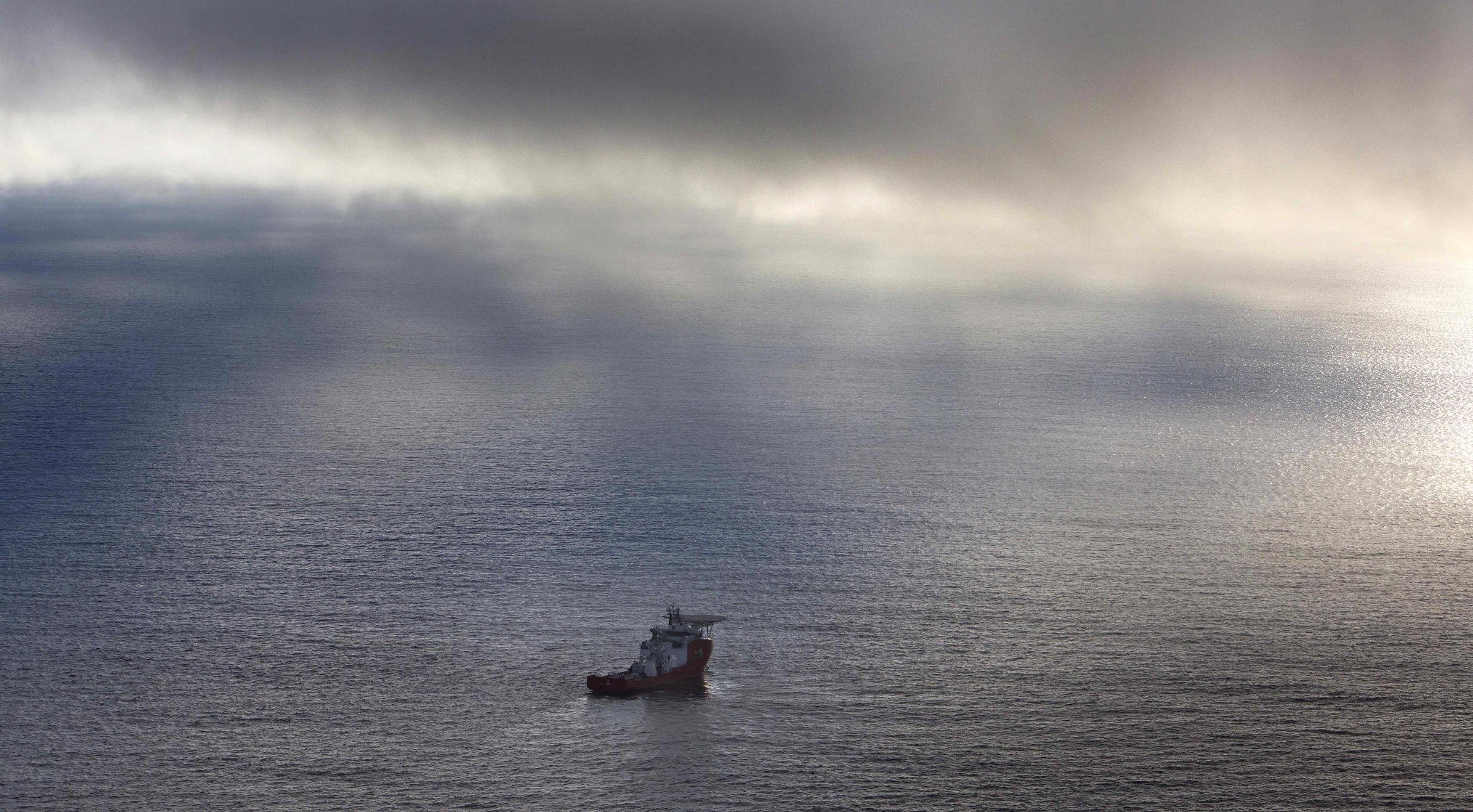 The Australian Defence Vessel Ocean Shield sails in the southern Indian Ocean as it continues to search for the missing Malaysian Airlines Flight MH370 in this picture released by the Australian Defence Force April 15, 2014. u00e2u20acu201d Reuters pic