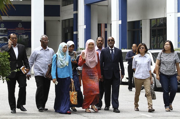 Nurul Izzah Anwar and her lawyers leaving the IPD Dang Wangi Police Station in Kuala Lumpur, March 17, 2015. u00e2u20acu201d Picture by Yusof Mat Isa 