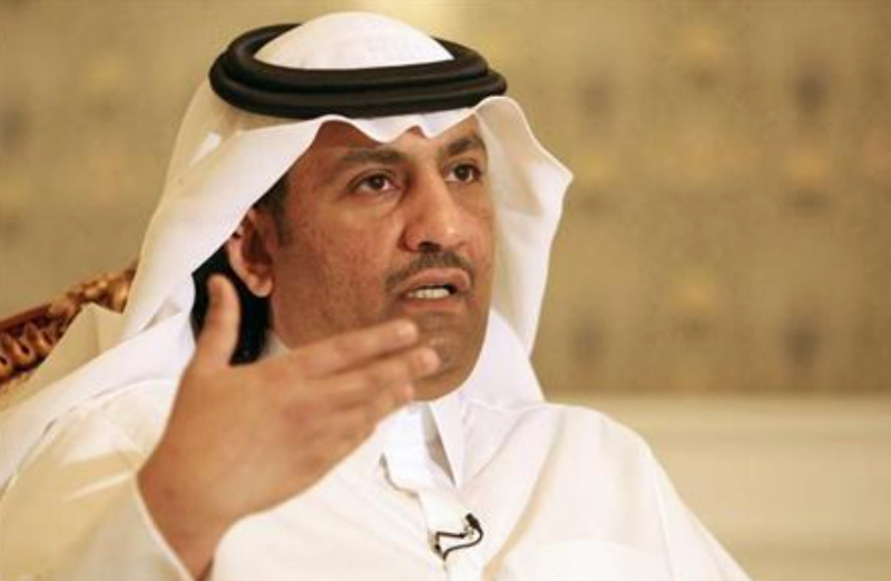 Qataru00e2u20acu2122s Sheikh Abdullah Bin Nasser Al-Thani gestures during an interview. u00e2u20acu201d Reuters pic
