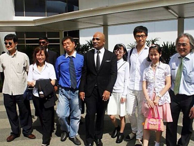 Chua Siew Leng (second right) was fined S$300 for public nuisance. u00e2u20acu2022 Today pic