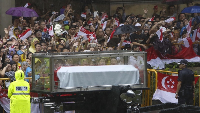 Lee Kuan Yew's State Funeral procession on March 29, 2015. u00e2u20acu201d TODAY pic