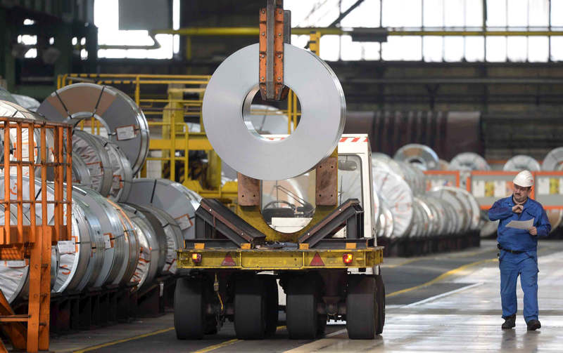 Steel is loaded onto a vehicle at the plant of German steel company Salzgitter AG in Salzgitter, March 28, 2015 u00e2u20acu201d Reuters pic