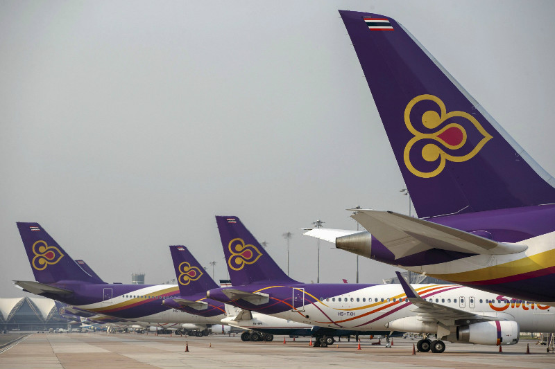 Thai Airways aircraft are parked on the tarmac at Bangkoku00e2u20acu2122s Suvarnabhumi International Airport March 27, 2015. u00e2u20acu201d Reuters pic