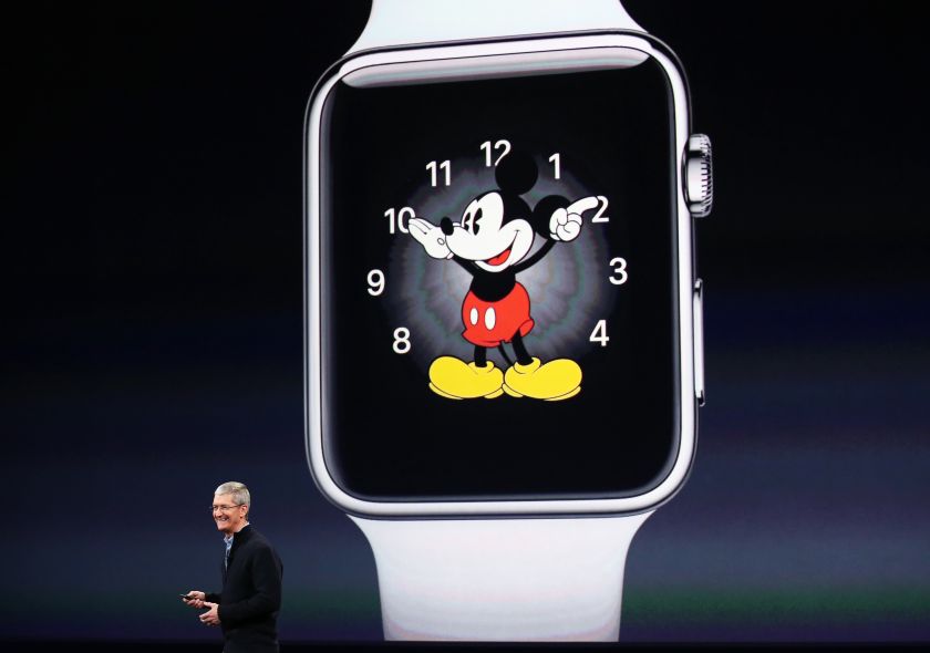 Apple CEO Tim Cook introduces the Apple Watch. ― Reuters pic