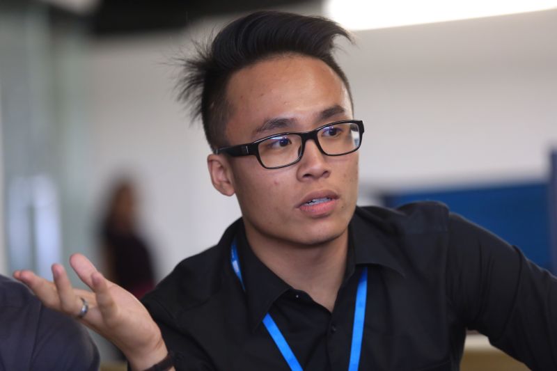 Esmend Lee from KDU University College, Shah Alam talks about the process in creating the viral video of social experiment on racism in Malaysia. u00e2u20acu2022 Picture by Saw Siow Feng