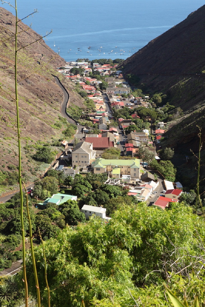 Sea port of Jamestown, capital of Saint Helena island. — AFP pic