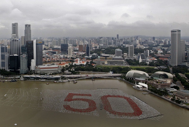Wishing spheres to celebrate SG50 at Marina Bay. u00e2u20acu201d TODAY pic