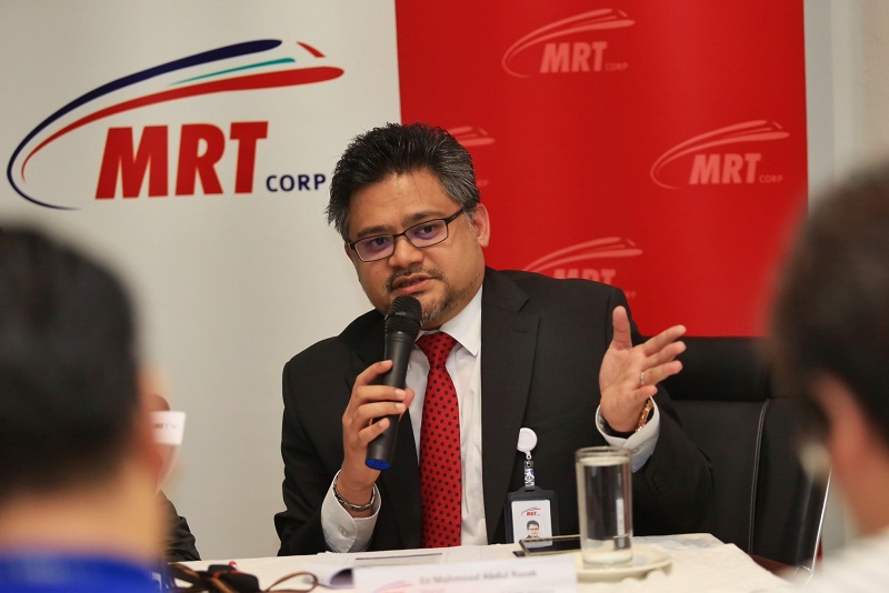 MRT Corpu00e2u20acu2122s strategic communications and public relations director Mahmood Abdul Razak speaks at a press conference held in Petaling Jaya, April 29, 2015. u00e2u20acu201d Picture by Saw Siow Feng