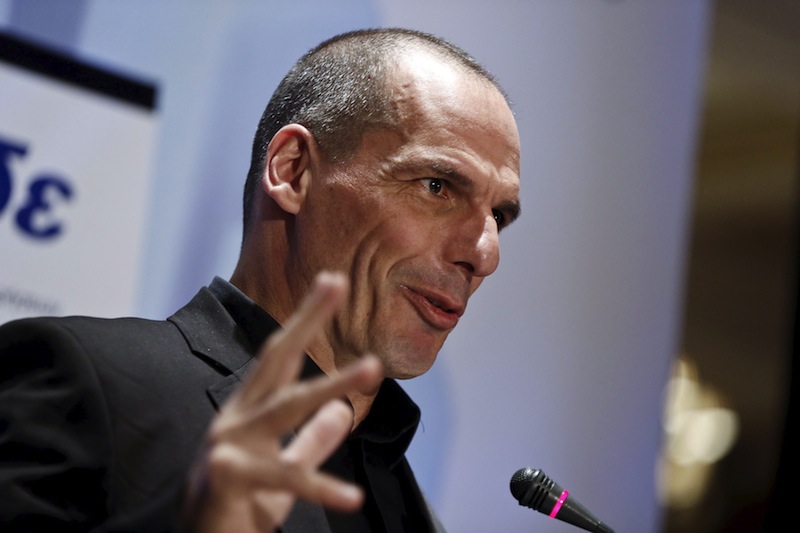 Greek Finance Minister Yanis Varoufakis delivers a speech during a banking conference in Athens April 21, 2015.u00c2u00a0u00e2u20acu201d Reuters pic