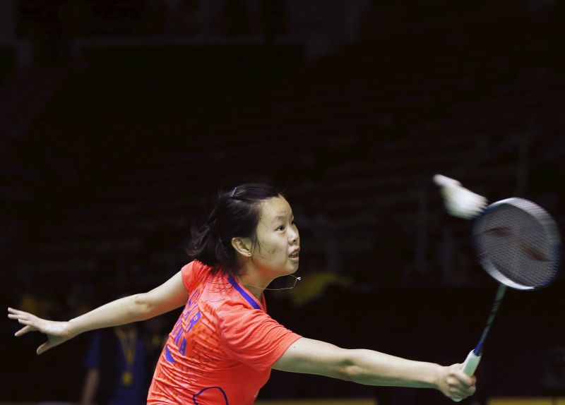 China's Li Xuerui competes against India's Saina Nehwal during their women's singles semi-finals match at the 2015 Malaysia Open Badminton Superseries in Kuala Lumpur, April 4, 2015. u00e2u20acu2022 Reuters pic