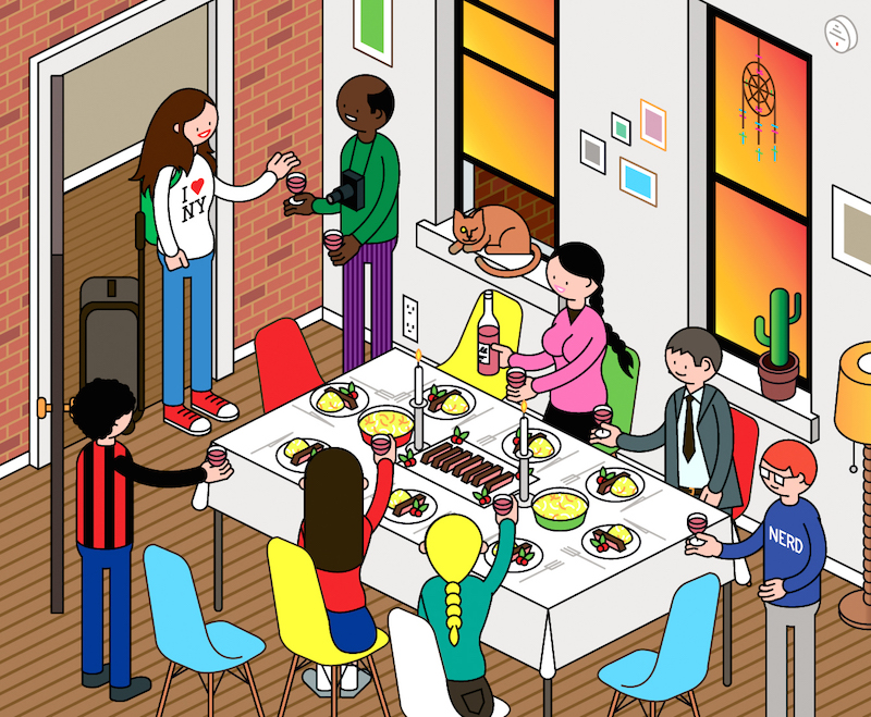 New apps like u00e2u20acu02dcFeastly,u00e2u20acu2122 u00e2u20acu02dcCookeningu00e2u20acu2122 and u00e2u20acu02dcParty with a Localu00e2u20acu2122 let travellers connect with locals at parties and over dinner tables. u00e2u20acu201d Picture by QuickHoney for The New York Times)