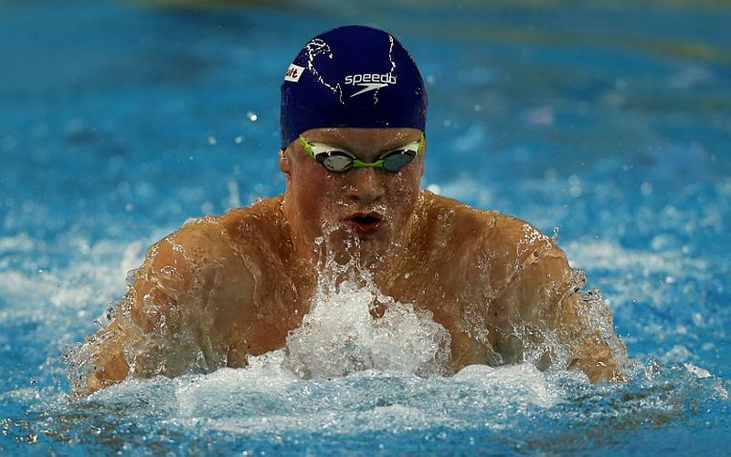 Adam Peaty of Great Britian competes in the Men's 100m Breaststroke during the 12th FINA World Swimming Championships (25M) in Doha on December 4, 2014. u00e2u20acu201d AFP pic