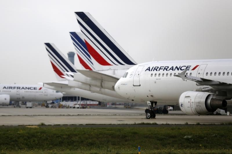 Air France planes are parked at the Charles de Gaulle International Airport during a pilots strike September 22, 2014. French civil aviation will be seriously disrupted again when air traffic controllers walk out April 8, 2015. u00e2u20acu201d Reuters pic