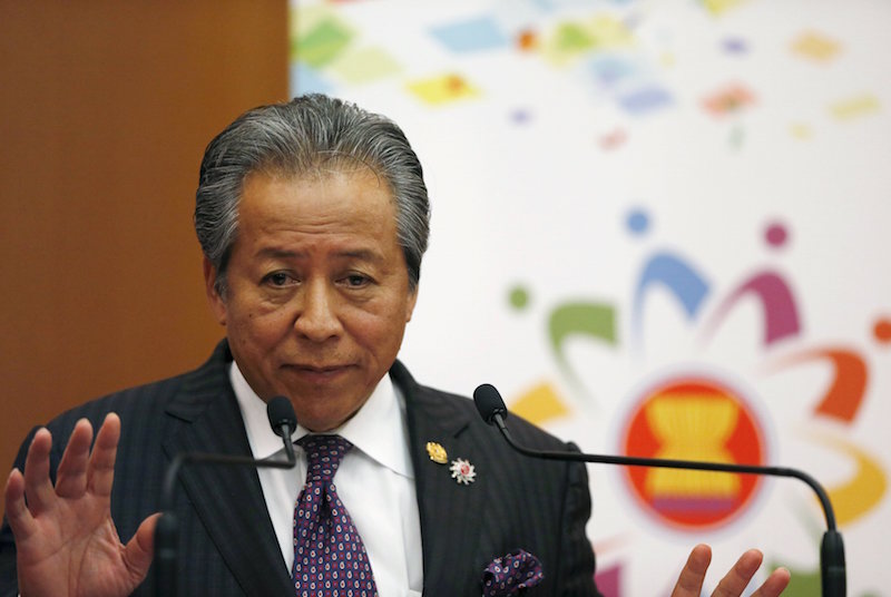 Foreign Minister Datuk Seri Anifah Aman speaks to the media after the foreign ministersu00e2u20acu2122 meeting at the 26th Asean Summit in Kuala Lumpur April 26, 2015. u00e2u20acu201d Reuters pic