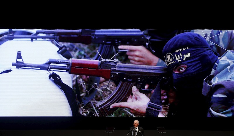 Malaysia's Prime Minister Datuk Seri Najib Razak speaks about the threat of terrorism during the opening ceremony of the 26th Asean Summit in Kuala Lumpur, Malaysia, April 27, 2015. u00e2u20acu201d Reuters pic