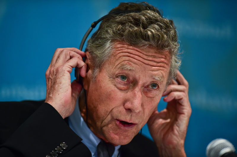 Chief economist at the International Monetary Fund, Olivier Blanchard, speaks during a press conference in Mexico city, on July 24, 2014. u00e2u20acu201d AFP pic